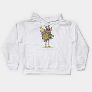 Mr. Rosey Maple Moth Kids Hoodie